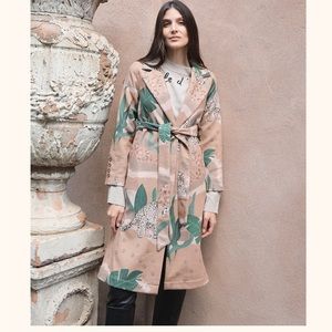 Las Surenas FULL PRINT COAT JUNGLE D' AMOUR CAMEL M